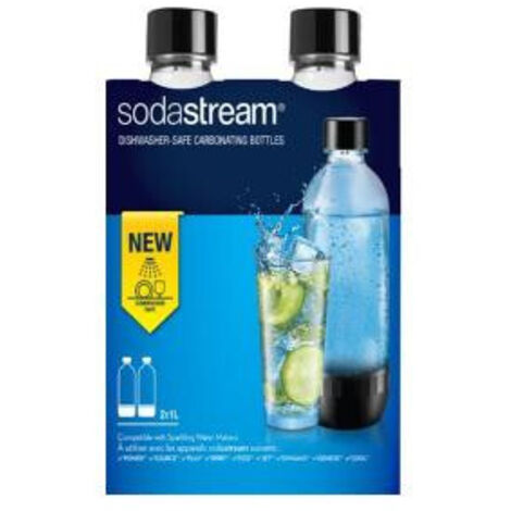 Lot de 2 bouteilles en plastique (1L) pour Sodastream Genesis, Play, Source, Power et
Spirit - 1042260310