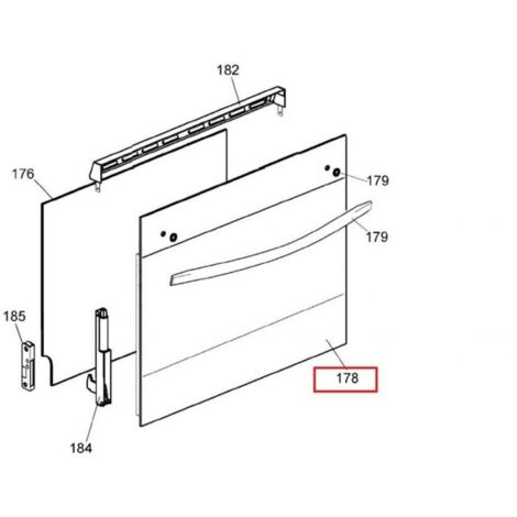 Vitre extérieure pour Four CANDY 42821618 (1/3)