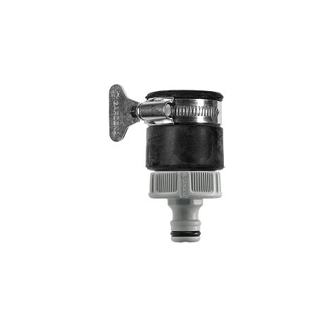 Gardena – Connecteur rond adaptable pour robinet sans filetage – Diamètre 15-20 mm – Résistant à la corrosion – Installation sans outil