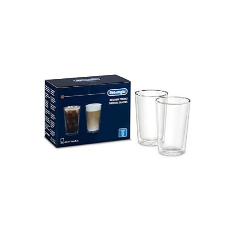 De'Longhi Lot de 2 verres élégants et thermiques en verre borosilicate à double
paroi, 500 ml (1/3)