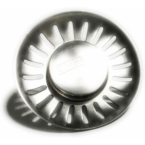Bonde évier inox 84mm – Système de vidage automatique – Tige 25 à 38mm – Compatible éviers FRANKE – Installation facile (1/4)