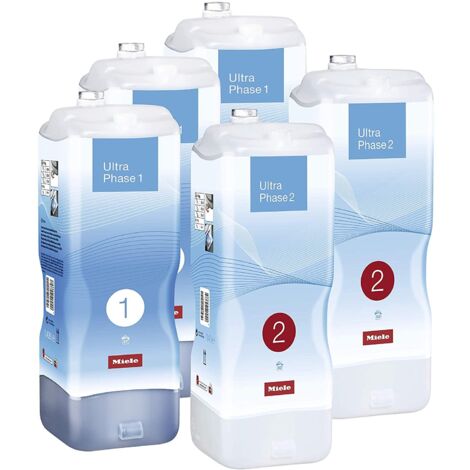 Miele – Lot de cartouches pour lave-linge – UltraPhase 1 et 2 – 3 x UltraPhase 1 et 2 x UltraPhase 2 – Pour nettoyage efficace