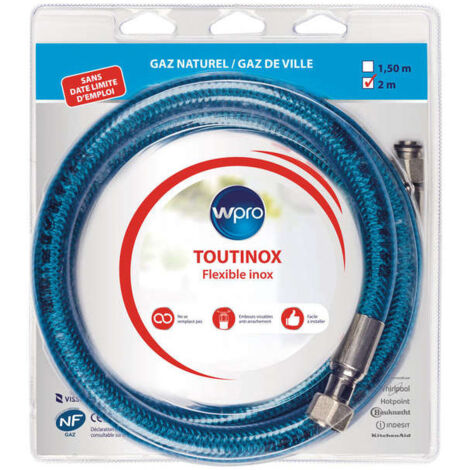 Tuyau de gaz pour gaz naturel 2M pour Plaque de cuisson, Wpro - 484000000333 (1/6)