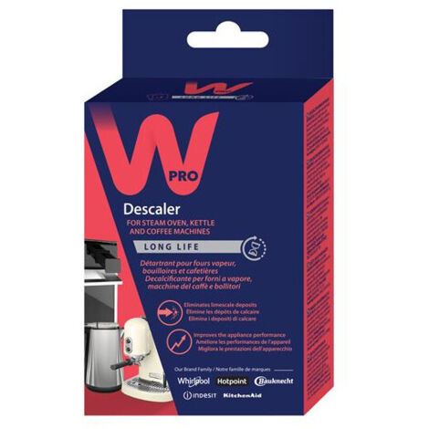 Détartrant en sachets pour fours vapeur et bouilloires – Élimination efficace du calcaire – Compatible machines à café – Wpro - DCL001