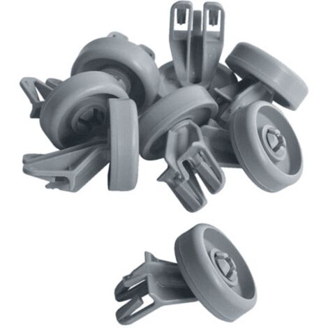 Roulettes panier inférieur D36 M/M x 8 pour lave-vaisselle – Compatible Whirlpool, Bauknecht, Laden – 481252888112