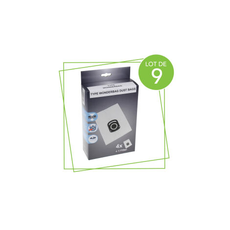 Lot de 9 boîtes de 4 sacs + 1 filtre HYGIENE+ pour Aspirateur TEFAL ZR200520 (1/3)