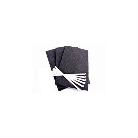 Lot de 3 filtres charbon (avec tiges de fixation) pour Hotte - 74X7954 SAUTER,
BRANDT, MASTERCOOK, FAGOR (1/3)