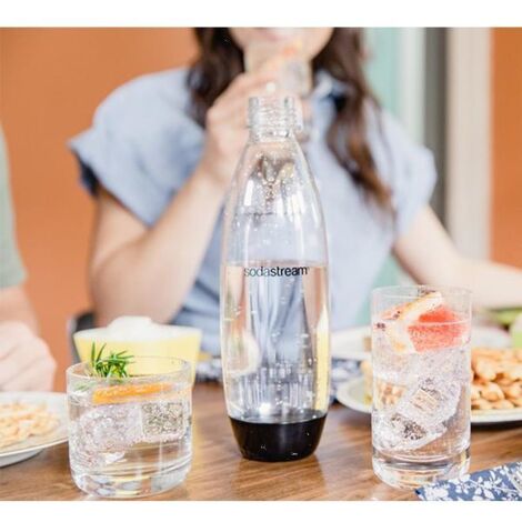 Bouteille Gazéification SodaStream Fuse 1L – Finition Métal Élégante, Bouchon Hermétique, Lave-Vaisselle, Sans BPA – Compatible Genesis, Spirit, Source…