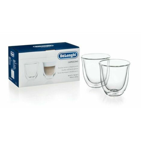 Lot de 2 tasses Capuccino - DELONGHI - Double parois - 19 cl