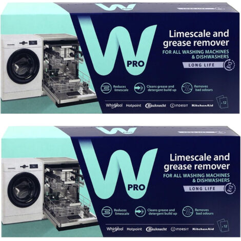 W-Pro - Detartrant et detergent 3 en 1 (24 sachets x 50g) pour lave-linge & lave-vaisselle - 484000008801