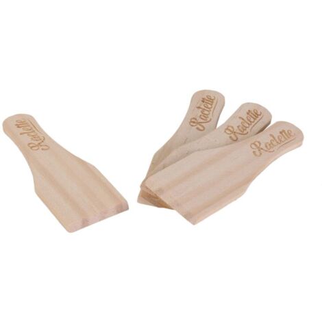 Lot De 8 Spatules En Bois D'eucalyptus - Pour Raclette, Barbecue, Fromage - Taille 12,5x4,5 Cm