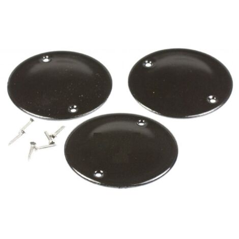 Lot de 3 chapeaux de bruleur emailles + vis pour Table de cuisson DOMETIC 407144154