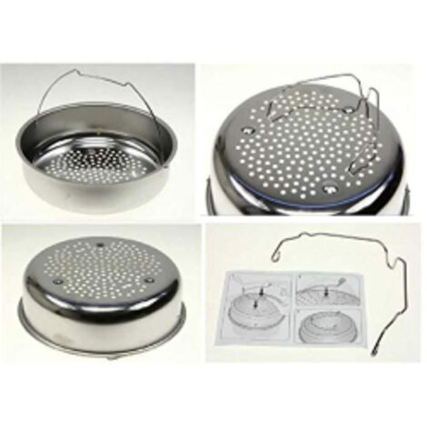 SEB – Panier vapeur inox 238mm avec support – Compatible cocotte minute – Idéal pour cuisson vapeur – Référence SS-980449