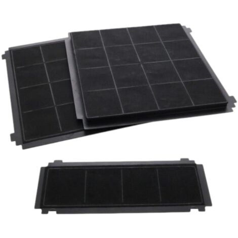 Filtre à charbon actif pour hotte – Lot de 3 filtres 330x300 mm et 267x98 mm – Remplacement tous les 3 mois – AFFCAF203 – Air Force
