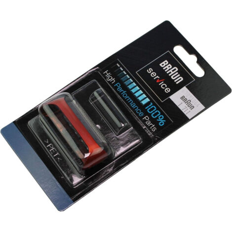 Grille de rasage metallique rouge pour rasoir electrique Braun - 67091064