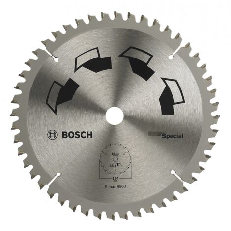 Bosch – Lame de scie circulaire 184 mm – Alésage 16 mm – 48 dents – Pour bois, plastique et métaux non ferreux – 2609256890 (1/3)