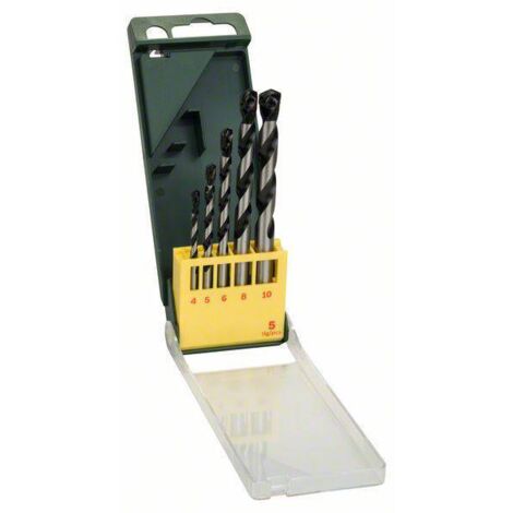 Bosch Accessories Promoline 2607019444 carbure de tungstène Jeu de forets pour béton 5 pièces 4 mm, 5 mm, 6 mm, 8 mm, 1 (1/7)