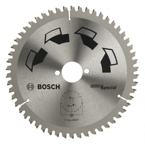 Bosch – Lame de scie circulaire 190mm – 54 dents pour bois, métal et plastique – Coupe précise et finition nette – Accessoire professionnel
