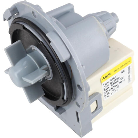 Pompe de vidange d'origine 230V avec protecteur thermique pour lave-linge AEG, Electrolux, Curtiss, Faure, Zanussi, IKEA - 140049177011 (1/3)