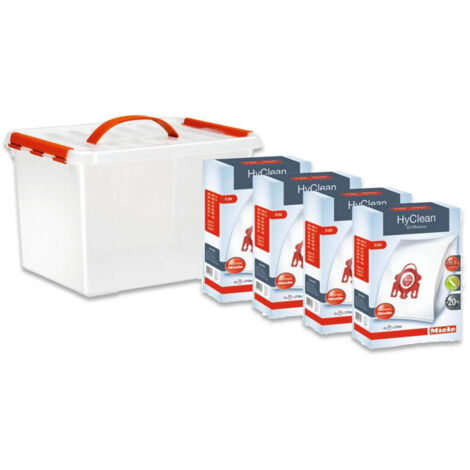 Lot de 4 sacs et 2 filtres pour aspirateur HyClean Pure FJM – Compatible avec Miele S241-S256i/S290-S291/S300i-S399 – Filtration AirClean