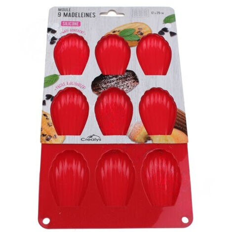 Crealys - crealys moule à 9 madeleines en silicone "candy" - (1/2)