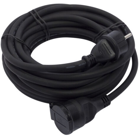 Rallonge 1x16A - 3500W - 10m - Noir - Chacon (1/3)