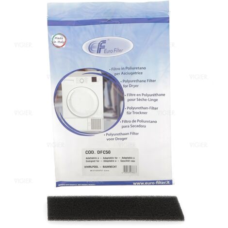 Filtre mousse sèche linge Whirlpool Laden 481010354757 DFC50 Whirlpool (1/5)