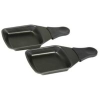 Lot de 2 coupelles carrées pour appareil à raclette – Compatible avec modèles Tefal – Matériau résistant – Pour cuisson optimale