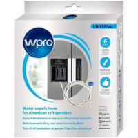 Wpro – Tuyau d'alimentation d'eau PE 6m – Diamètre 12mm – Raccords pour réfrigérateur – Pression nominale 10 bars – 484000008590