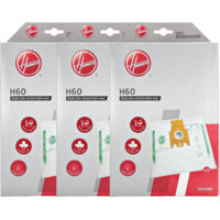Lot de 3 paquets de 4 sacs H60 microfibres pour aspirateurs Hoover - 35602584