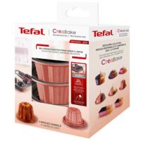 Set de 3 moules à cannelés Tefal Creabake J3059004 Orange Scénario