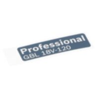 Plaque De Marque GBL 18V-120 pour souffleur GBL 18V-LI et autres modeles BOSCH - 1619PA9225