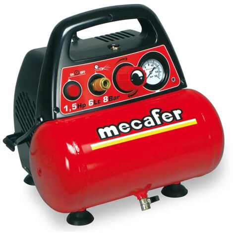 Compresseur Mecafer New vento 6 L - 1,5 HP - 8 BAR - 425528