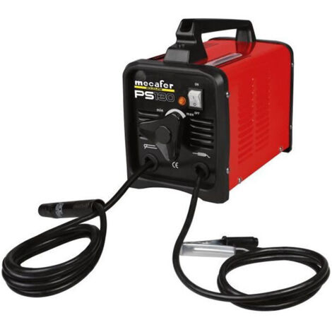 Poste à souder MMA Shunt Mecafer PS 130 - 130A - Pince porte électrode + pince de masse + brosse marteau + masque écran soudure inclus - 460113