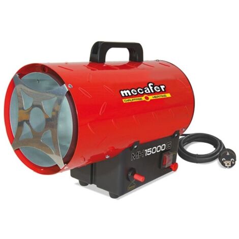 Mecafer – Chauffage de chantier au gaz – 15000 W – surface de chauffe 150 m² – allumage piezo – norme IPX24 pour pièces humides