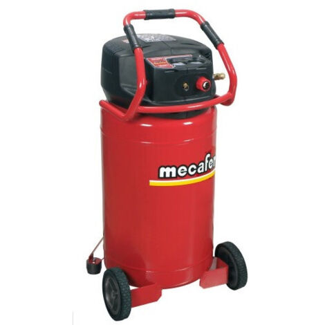 Mecafer – Compresseur vertical sans huile 100 L – 2,5 HP – Pression 10 bars – Moteur performant pour chantiers humides