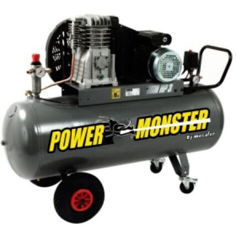 Mecafer – Compresseur 150L 3HP 10 Bar – Moteur bi-cylindre fonte/aluminium – 3 sorties rapides – Compatible tous accessoires – 425200