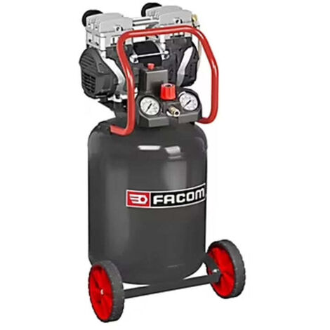 Facom – Compresseur vertical 50L 2,5HP – Moteur Brushless – Débit d'air 170l/mn à 3 bar – Niveau sonore 63dB à 7m – Cuve compacte pour ateliers