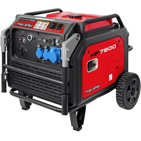 Mecafer – Groupe électrogène inverter 7850 W – Moteur 4 temps 13 CV – Démarrage électrique – Autonomie 6h – Connectique complète 230V/USB (1/2)