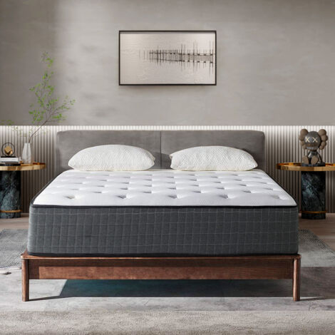 Colchón 160x200cm - Grosor 15 cm - Colchón viscoelástico para adultos y niños - Zonas de confort viscoelásticas adaptables