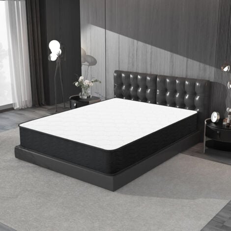 Colchón de muelles 90x190 cm - Grosor 20 cm - Colchón de muelles con viscoelástica - Zonas de confort adaptativas (90x190x20cm)