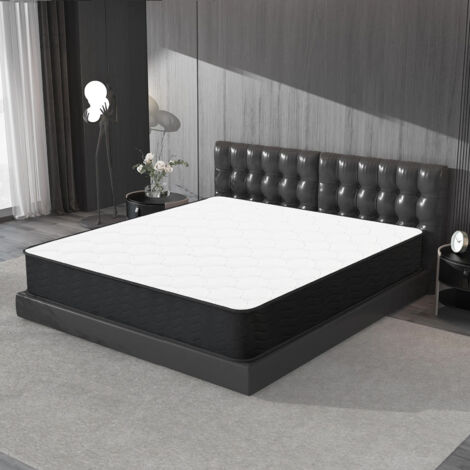 Colchón de muelles 140x190 cm - Grosor 20cm - Colchón de muelles con viscoelástica - Zonas de confort adaptativas (140x190x20cm)