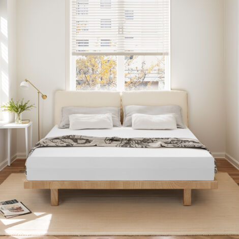 Colchón Europe Luxe 140x190 Memo - Grosor 16cm - Zonas de confort de espuma adaptable - Blanco