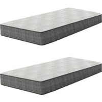 Juego de 2 - Colchón 90x190 cm - Grosor 16 cm - Colchón viscoelástico de lujo para adultos y niños - Zonas de confort de espuma adaptable (dos colchones en un paquete)
