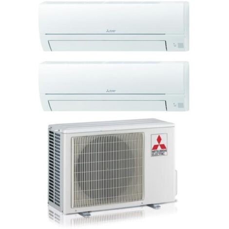 mitsubishi electric dual split inverter aire acondicionado smart series msz-hr 12+12 con mxz-2ha50vf r-32 wi-fi opcional 12000+12000