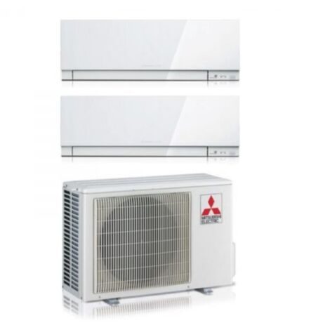 Mitsubishi Electric Aire Acondicionado Dual Split Inverter Serie KIRIGAMINE ZEN BLANCO MSZ-EF 7+7 con MXZ-2F33VF R-32 Wi-Fi Integrado Color Blanco 7000+7000