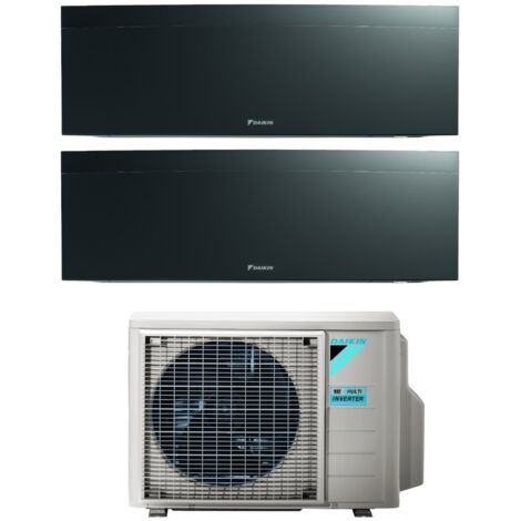 Daikin Bluevolution Aire Acondicionado Dual Split Inverter Serie EMURA BLACK III 7+12 con 2MXM40A R-32 Wi-Fi Integrado 7000+12000 Color Negro Garantía Italiana