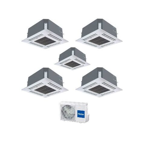haier penta split cassette aire acondicionado classic power supermatch 9+9+12+12 con 5u34hs1era r-410 9000+9000+12000+12000