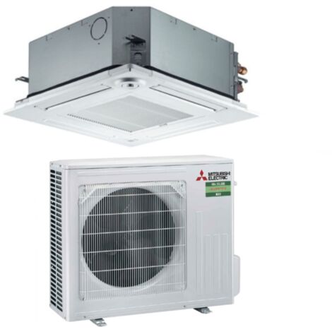 mitsubishi electric inverter aire acondicionado cassette 18000 btu slz-m50fa r-32 wi-fi opcional con mando a distancia y rejilla incluidos