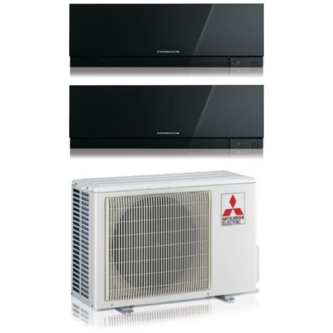 aire acondicionado mitsubishi electric dual split inverter kirigamine serie zen negro msz-ef 9+9 con mxz-2f33vf negro r-32 wi-fi integrado color negro 9000+9000